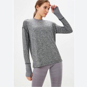 Nike | Element Long Sleeve Crewneck Running Shirt - Grey ; Womens S